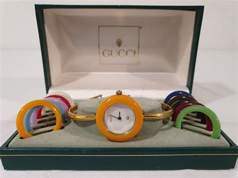 gucci uhr mit auswechselbaren ringen|Gucci Uhren .